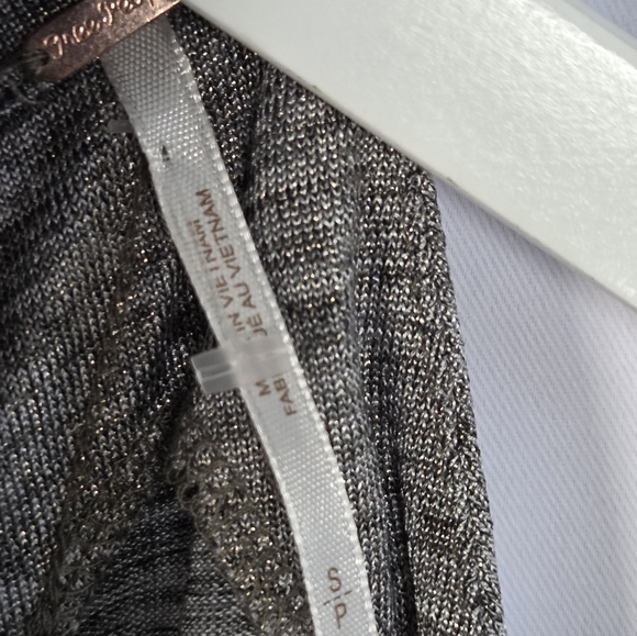 NWT Free People Koda Silver Metallic Tank Top Asymmetric Shirt Women's S  $58 - Picture 6 of 7